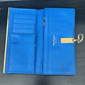 Salvatore Ferragamo Royal Blue Leather Wallet